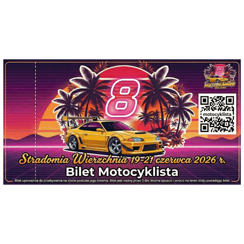 Bilet wstępu - UCZESTNIK (Motocykl)
